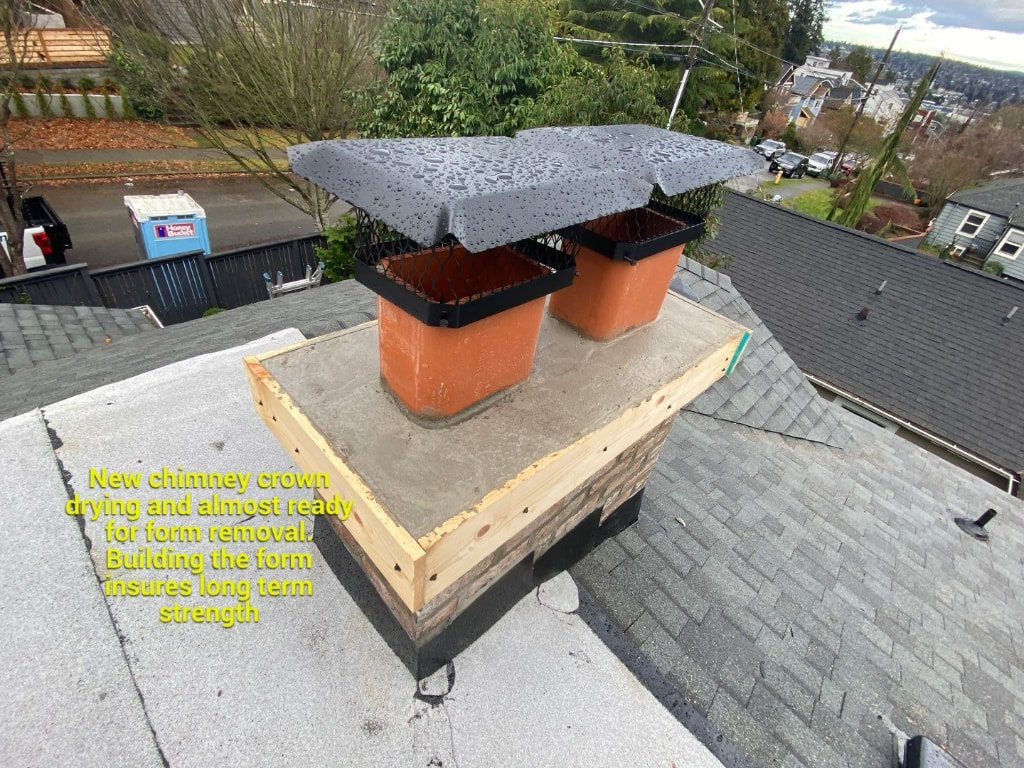 new-chimney-crown | Guardian Roofing, Gutters & Insulation New chimney crown